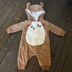 Carter's Brown Reindeer One Piece